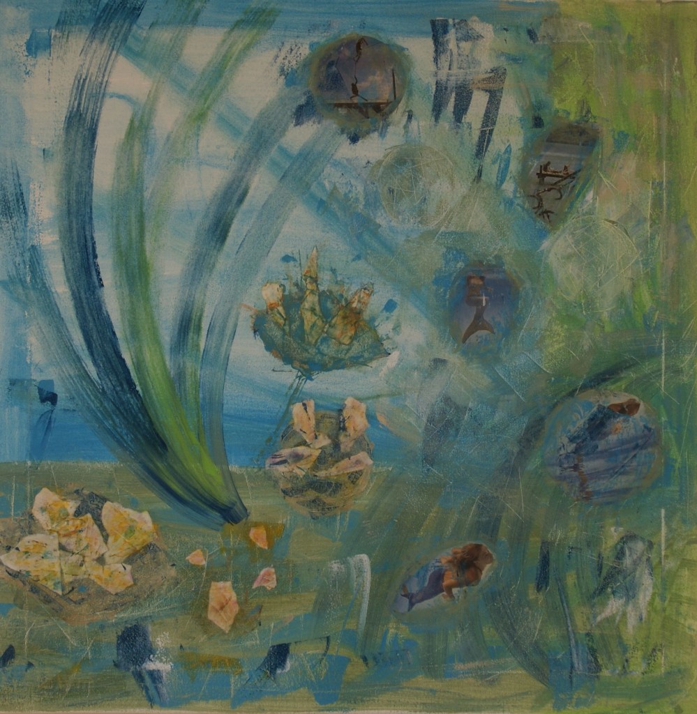 Nixen Collage 70x70cm Christiane Herold