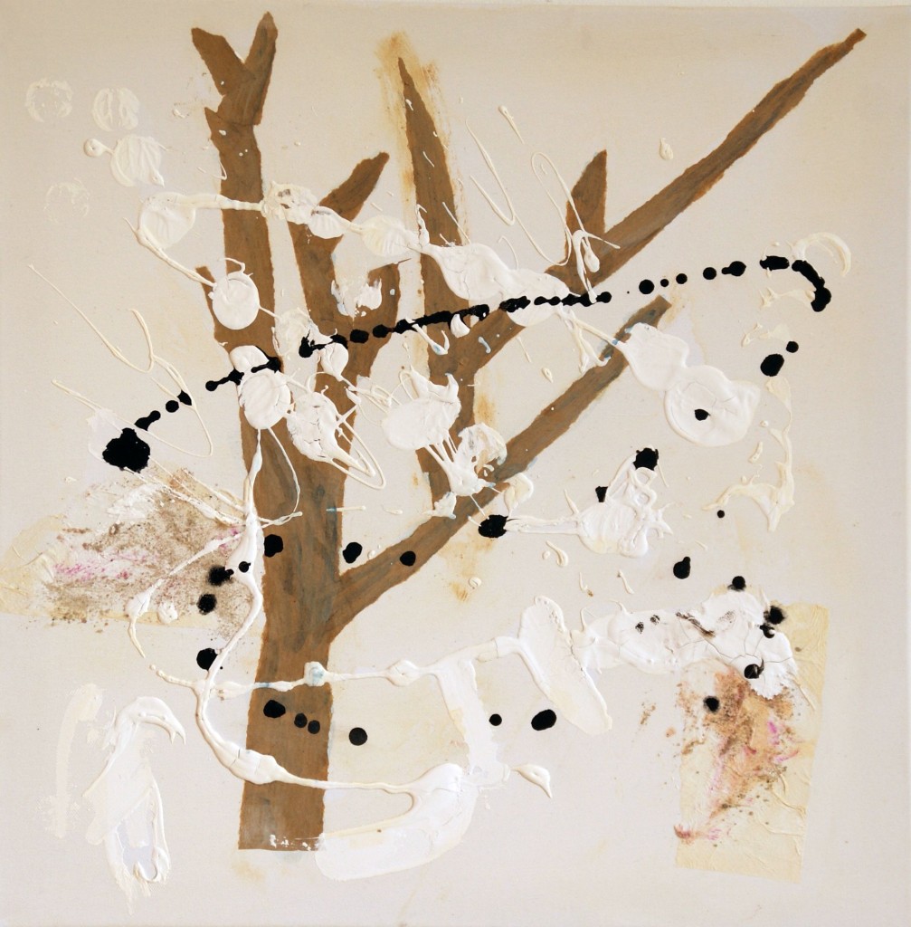 Schlossgarten Collage 50x50cm Christiane Herold