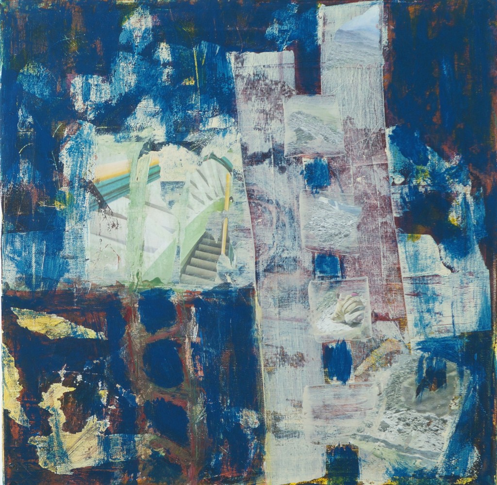 Das magische Treppenhaus Collage  50x50cm