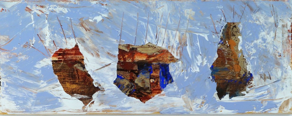Sirenenfelsen Collage  20x50cm Christiane Herold