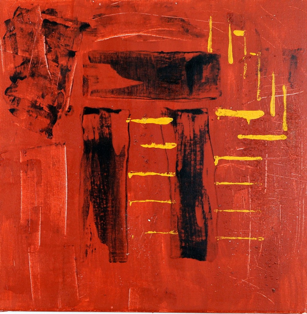 Aus der Serie "Patterns of behavior" Bild 13 Mischtechnik 40x40cm Christiane Herold