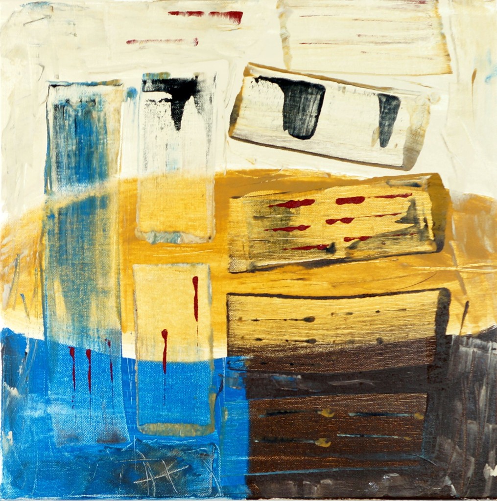 Aus der Serie "Patterns of behavior" Bild 14 Mischtechnik 40x40cm Christiane Herold