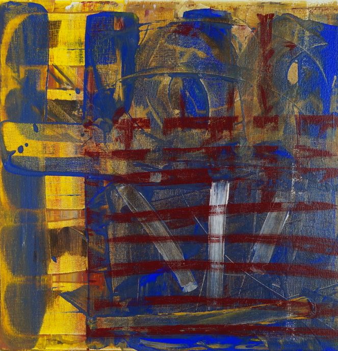 Aus der Serie "Patterns of behavior" Bild 15 Mischtechnik 40x40cm Christiane Herold