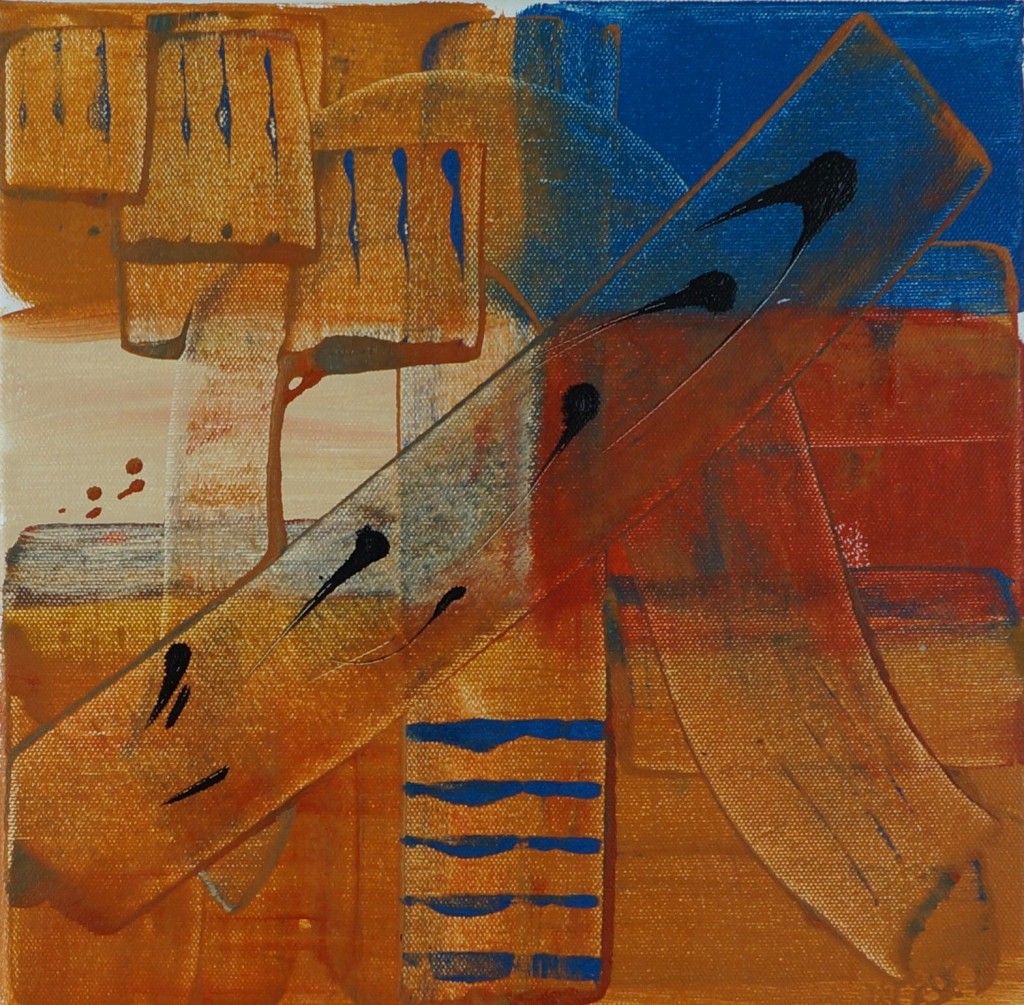 Aus der Serie "Patterns of behavior" Bild 4 Mischtechnik 30x30cm Christiane Herold