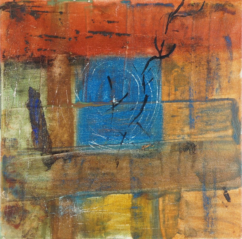 Aus der Serie "Patterns of behavior" Bild 5 Mischtechnik 30x30cm Christiane Herold
