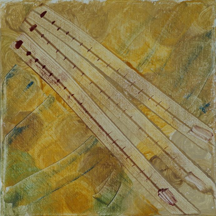 Aus der Serie "Patterns of behavior" Bild 9 Mischtechnik 20x20cm Christiane Herold