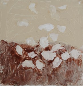 Herbstschnee Collage  30x30cm Christiane Herold 2014