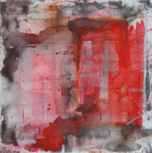 Stadtglühen Gouache mit Ölpastellkreide 30x30cm Christiane Herold 2014