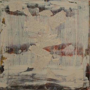 Winterlektüre Collage  30x30cm Christiane Herold 2014