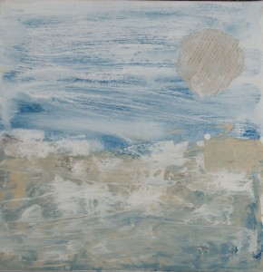 Wintersonne Collage 30x30cm Christiane Herold 2014