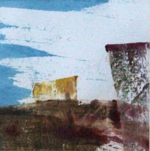 Loreley, Bild 2 Gouache auf Papier 23x23 gerahmt