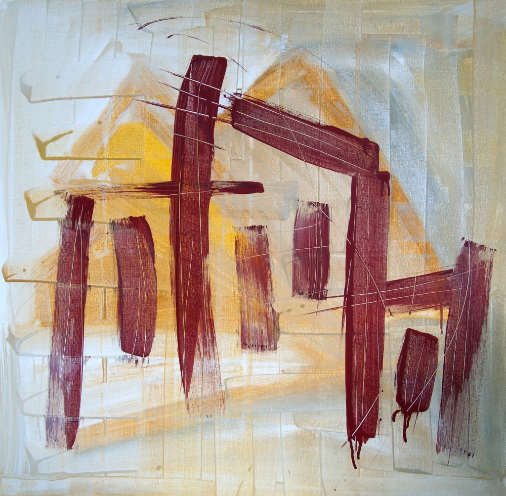 Hochhausgebirge Bild 5 80x80 Acryl auf Leinwand 