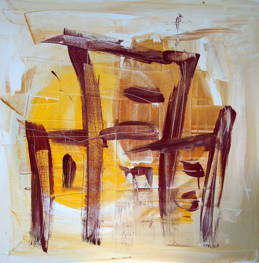 Hochhausgebirge Bild 6 80x80 Acryl auf Leinwand